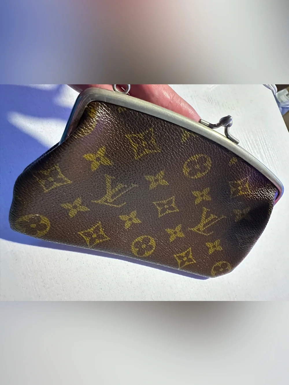 Louis Vuitton Limited Bucket Bag Mono kisslock Clutch Pre-Owned